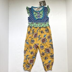 NEW Matilda Jane MJ Polka Dot & Floral Retro Ruffle Romper